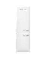 Smeg FAB32LWH6UK No Frost Fridge Freezer, 50s Style, Black, C Rated