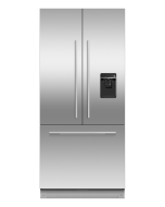 Fisher and Paykel RS80AU3 80cm Series 7 Integrated French Door Refrigerator Freezer, Ice Maker Bin & Water Dispenser