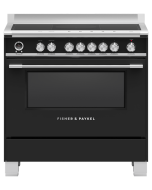 Fisher and Paykel OR90SCI6B1 90cm Series 9 Classic 5 Zone Induction Pyrolytic Range Cooker, 2 SmartZones - Black