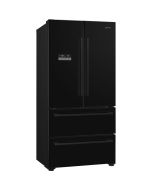 Smeg FQ55FNDE Universal American Style Fridge Freezer In Black