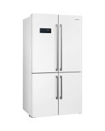 Smeg FQ60BDE Freestanding American Style Fridge Freezer in White - E Rated