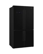 Smeg FQ60NDE Universal Free Standing American Style Fridge Freezer in Black