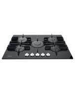 Hotpoint FTGHG751DHBK 75cm Black Gas On Glass Hob - Front Controls