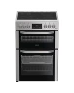 Hotpoint HDE6VDCAX 60cm Freestanding Electric Double Oven Cooker with Air Fry - Stainless Steel