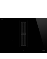 Smeg HOBD472D2 70cm Universal Induction Hob with Integrated Venting Extractor, Black