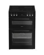 Hotpoint HDE6VDCASB1 Freestanding Ceramic Hob Electric Cooker, Black