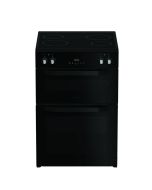 Hotpoint HDME6VDC2AB 60cm Double Oven Electric Cooker with Ceramic Hob - Black A Rated