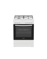 Indesit I6G3PMWUK 60cm Dual Fuel Single Oven Cooker - White A Rated