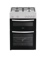 Indesit ITG6GW Freestanding 60cm Twin Cavity Gas Cooker in White A+ Rated