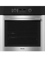 Miele H2761BP 76L Built-In Electric Single Oven with Pyrolytic Cleaning in Clean Steel - A+ Rated