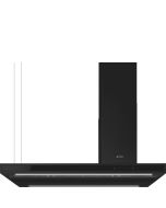 Smeg KLTI12L4MB 120Cm Offset T Shape Island Cooker Hood, Matte Black