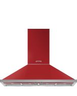 Smeg KPF12RD 120cm Portofino Chimney Hood Red A+ Rated