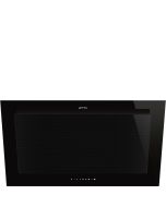 Smeg KV194B3 Linea Angled Chimney Cooker Hood, Black A+ Rated
