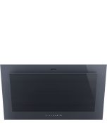 Smeg KV194G 90cm Linea Angled Chimney Cooker Hood, Neptune Grey A+ Rated