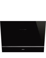Smeg KV28N 80cm Universal Angled Chimney Cooker Hood, Black A Rated