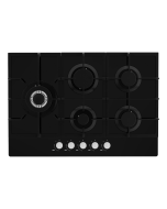 Statesman GH175GB 75cm Wide Gas On Glass With 5 Burners In Black