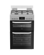 Hotpoint HDG6GDCW Gas Cooker with Double Oven, White, A+ Rated
