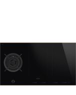 Smeg PM6954R 90 cm Dolce Stil Novo Mixed Fuel Hob, Black