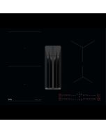 AEG TCH74B01CB 70cm Induction Extractor Hob in Black Glass, A+ Rated