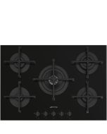 Smeg PV275B 72 cm Cucina 5 Gas Burner Gas On Glass Hob - Black
