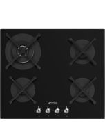 Smeg PV364N 60cm Wide 4 Burner Gas On Glass Hob - Black