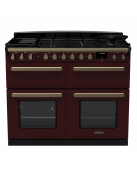 Rangemaster ESDLB110DFPBOR/AB1 110cm Dual Fuel Range Cooker BC Bordeaux /Antique Brass A-Rated