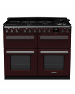 Rangemaster ESDLB110DFPBOR/CM1 110cm Dual Fuel Range Cooker BC Bordeaux /Chrome A-Rated