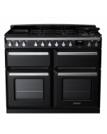 Rangemaster ESDLB110DFPGBL/CM1 110cm Dual Fuel Range Cooker BC Gloss Black /Chrome A-Rated