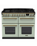 Rangemaster ESDLB110DFPMNT/AB1 110cm Dual Fuel Range Cooker BC Mint /Antique Brass A-Rated