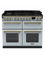 Rangemaster ESDLB110DFPMSB/AB1 110cm Dual Fuel Range Cooker BC Misty Blue /Antique Brass A-Rated