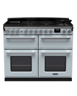 Rangemaster ESDLB110DFPMSB/CM1 110cm Dual Fuel Range Cooker BC Misty Blue /Chrome A-Rated