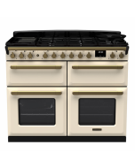 Rangemaster ESDLB110DFPPCR/AB1 110cm Dual Fuel Range Cooker BC Pale Cream /Antique Brass A-Rated