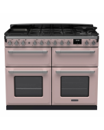 Rangemaster ESDLB110DFPPPK/CM1 110cm Dual Fuel Range Cooker BC Pale Pink /Chrome A-Rated