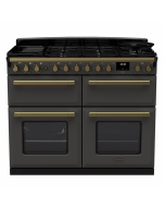 Rangemaster ESDLB110DFPSLT/AB1 110cm Dual Fuel Range Cooker BC Slate /Antique Brass A-Rated