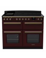 Rangemaster ESDLB110EIPBOR/AB1 110cm Induction Range Cooker ESTEL DLX BC –Bordeaux / Antique Brass - A Rated