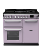Rangemaster ESDL100DFPHTH/CM1 100cm Wide Dual Fuel Range Cooker - Heather / Chrome - A Rated