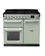 Rangemaster ESDL100DFPMNT/CM1 100cm Wide Dual Fuel Range Cooker - Mint / Chrome - A Rated