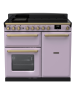 Rangemaster ESDL100EIPHTH/AB1 100cm Wide Induction Range Cooker - Heather / Antique Brass - A Rated