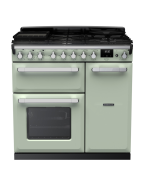 Rangemaster ESDL90DFPMNT/CM1 90cm Wide Dual Fuel Range Cooker - Mint / Chrome - A Rated