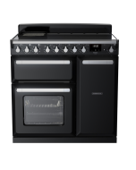 Rangemaster ESDL90EIPGBL/CM1 90cm Induction Range Cooker –Black Gloss / Chrome - A Rated