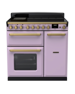 Rangemaster ESDL90EIPHTH/AB1 90cm Wide Induction Range Cooker - Heather / Antique Brass - A Rated