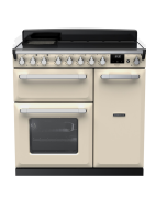 Rangemaster ESDL90EIPPCR/CM1 90cm Wide Induction Range Cooker - Pale Cream /Chrome - A Rated