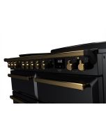 Rangemaster ESDLB110EIPGBL/AB1 110cm Induction Range Cooker ESTEL DLX BC –Black Gloss /  Antique Brass - A Rated