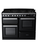 Rangemaster ESDLO110DFPGBL/CM1 110cm Dual Fuel Range Cooker OC Gloss Black /Chrome A-Rated