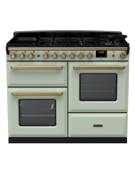 Rangemaster ESDLO110DFPMNT/AB1 110cm Dual Fuel Range Cooker OC Mint /Antique Brass A-Rated