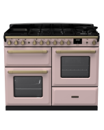 Rangemaster ESDLO110DFPPPK/AB1 110cm Dual Fuel Range Cooker OC Pale Pink /Antique Brass A-Rated