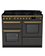 Rangemaster ESDLO110DFPSLT/AB1 110cm Dual Fuel Range Cooker OC Slate /Antique Brass A-Rated