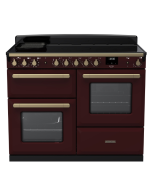 Rangemaster ESDLO110EIPBOR/AB1 110cm Induction Range Cooker OC –Bordeaux / Antique Brass - A Rated