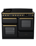 Rangemaster ESDLO110EIPGBL/AB1 110cm Induction Range Cooker OC –Black Gloss / Antique Brass - A Rated
