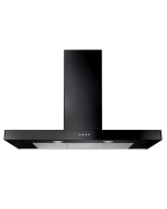 Rangemaster UHDF100BL/ 100Cm Flat Chimney Hood Black